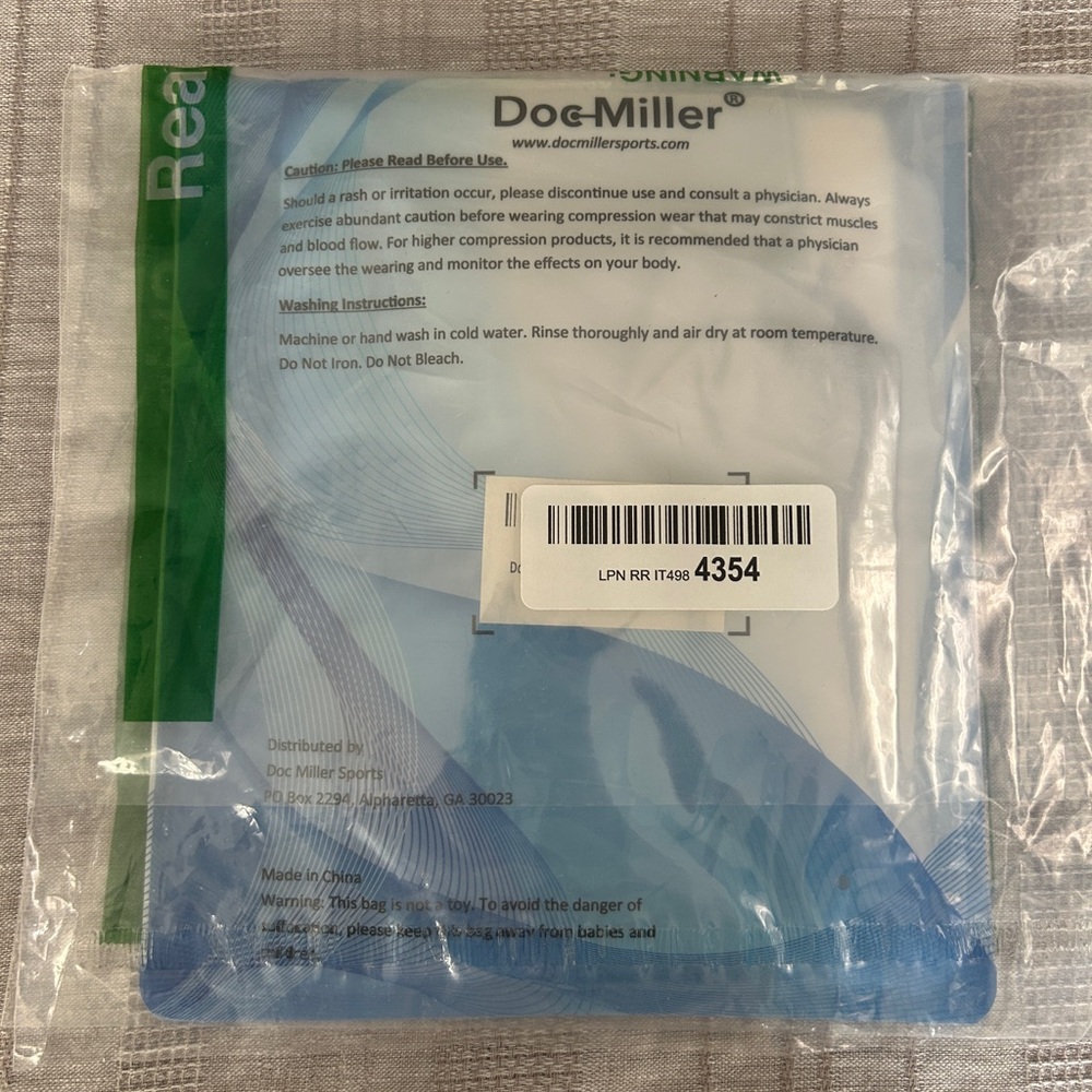 NWT GRAY Doc Miller Compression Sock Open Toe - Picture 4 of 5